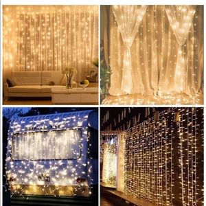 Warm white waterfall lights